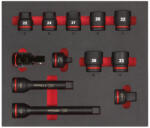 Milwaukee 3/4" gépi dugókulcs készlet, rövid, 12 részes, habbetétben | 4932493396 (4932493396)