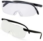 Verk Group Nagyító szemüveg 160%-os zoommal, dioptriás szemüveg fölött is viselhető, 17cm x 14cm x 4.5cm, fekete