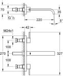 GROHE Allure Egykaros fali mosdócsaptelep L