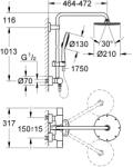 GROHE Rainshower System 210 Term. zuhanyrendszer