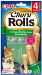 Churu Rolls, Recompense pentru Pisici cu Pui si Ton, 4x10g
