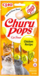 Churu Pops, Recompense Suculente cu Pui pentru pisici, 4x15g