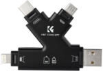 K&F Concept 4in1 USB/ Type-C/ MicroUSB/ Apple Lightning SD, MicroSD, TF Kártyolvasó (KF42.0006)