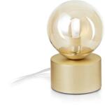 Ideal Lux Veioza Perlage 317823, D: 10 cm H: 15, 5 cm, 4W G9 LED, metal alamă, sticlă ambră (317823)