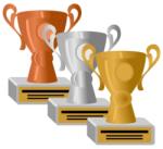  Serleg gravírozott táblával ellátva 13-19 cm magasságban MINI serlegek