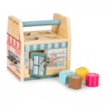 ECOTOYS Jucarie interactiva din lemn sub forma de cub cu sortator ecotoys 2555 (EDI2555)