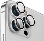 Uniq Optix Aluminum Camera Lens Protector iPhone 14 Pro 6.1" / 14 Pro Max 6.7" sterling silver glass for camera lens with applicator (UNIQ-IP6.1P-6.7PM-LENSSIL)
