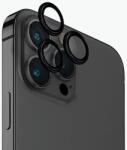Uniq Optix Aluminum Camera Lens Protector iPhone 15 Pro 6.1" midnight black glass for camera lens with applicator (UNIQ-IP6.1P(2023)-ALENSBLK)