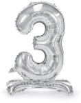 PartyDeco Свободностящ балон от фолио 3 сребрист 70 см