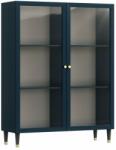 ASIR Vitrină Includo 120 display cabinet Navy albastru / Alb/Sticlă (Granat (SF-INC-N-WITG120) Vitrina