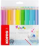 Kores Színes ceruza készlet, háromszögletű, KORES Kolores Pastel , 24 pasztell szín (93321) - treewell