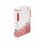 ESSELTE Archiválódoboz, A4, 80 mm, újrahasznosított karton, ESSELTE Speedbox , fehér (623985)