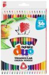 ICO Színes ceruza készlet, kétvégű, háromszögletű, ICO Süni , 36 különböző szín (7140152001) - treewell