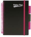 Pukka Pad Spirálfüzet, A5, vonalas, 100 lap, PUKKA PAD, Neon black project book (7665-PPN) - treewell