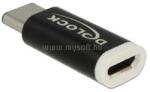 Delock Átalakító USB 2.0 Micro-B female to USB 2.0 Type-C male, fekete (DL65678) (DL65678)