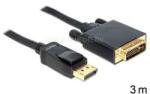 Delock kábel Displayport 1.2 male to DVI 24+1 male, 3m (DL82592) (DL82592)
