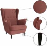  Füles fotel, vén rózsaszín/dió, RUFINO 3 NEW (0000394521) - pepita - 114 990 Ft