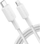 Anker Cablu alimentare si date Anker, USB Type-C (T) la Lightning (T), 1.8m rata transfer 480 Mbps, invelis nylon, braided, alb, "A81B6G21" (timbru verde 0.03 lei) - 0194644157265 (A81B6G21) - 24mag