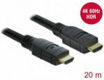 Delock Aktív HDMI kábel 4K 60 Hz 20 m - pepita