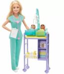 Mattel Barbie carieră: Medic pediatru blondă cu gemeni (GKH23) Papusa Barbie
