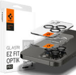 Spigen Протектор за Камерата на iPhone 15 Pro, Spigen EZ Fit Optik Pro Glass tR 2бр. , Черен (AGL05205)