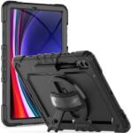 Tech-Protect Калъф с Дръжка за Samsung Tab S10 Lite/ S10 FE/ S9 FE/ S9, Tech-Protect Solid360 Case, Черен (9319456606249)