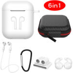 GKK Калъф/Сет за Слушалки Apple AirPods, Silicone Case, Бял (4260587935522)
