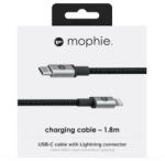 mophie USB-C Кабел за iPhone, Mophie (Lightning) 1m, Черен (409903289)