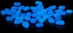  Pietricele fosforescente decorative glow albastre care lumineaza albastru pachet 1000 grame (1 kg) (SET246A)