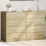 vidaXL 2 db sonoma tölgy színű szerelt fa tálalóasztal 60 x 39 x 80 cm (3276625) - pepita