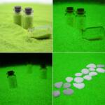  Nisip decorativ verde deschis fosforescent pachet 100 grame (NISFOSFVERDE)