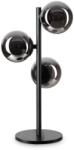 Ideal Lux Veioza Perlage 292465, D: 24 cm H: 43 cm, 3x4W G9 LED, metal negru, sticlă fumurie (292465)