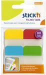 STICK'N Index plastic transparent, margine color 38 x 25 mm, 4 culori neon STICK'N (HO-21607) - roveli