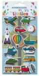 Luna The Littlies: Járműves 3D pufi matrica szett 10x22cm-es íven (000646972) - jatekshop