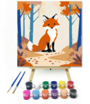  Őszi erdei róka - gyerek számfestő készlet