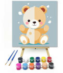  Fehér és barna mackó - gyerek számfestő készlet