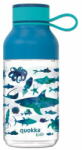 QUOKKA Kids, Műanyag palack tengeri állatok hurokkal, 430ml, 40154