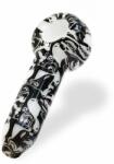 Urban Crew Pipa sticla, Urban Crew, Black Skulls Ghost, 13cm (PIPE-UC-BSGHost)