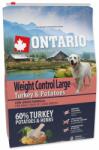 ONTARIO Dog Large Weight Control pulyka & burgonya & gyógynövények 2.25 kg