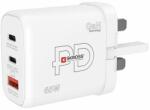 SKROSS USB A+C Power charger 65W GaN UK, Power Delivery, typ G (DC57UK-PD65)