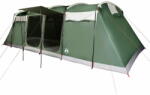 vidaXL 10 személyes zöld vízálló alagút alakú családi sátor 94619