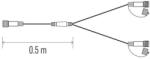 EMOS Cnt - Elosztó Kábel 0.5m Ip44 (d1zb03)
