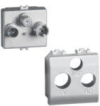 Legrand Priza TV-R-SAT demix 2M Living Light Bticino aluminiu NT4210M2DN (NT4210M2DN)