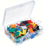  Zászlós térképtű - zászló formájú térkép jelölő tű 100 db/doboz - matricázható térkép jelölő zászló vegyes színű 18 x 10 mm