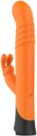 Guilty Toys Vibrator Iepuras Nova, 9 Moduri Vibratii, 4 Viteze Impingere, Silicon, USB, Portocaliu/Negru, 24.6 cm, Guilty Toys, Cosmic Love Vibrator