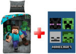 Javoli Minecraft Miner ágyneműhuzat és polár takaró szett (JVL0152)