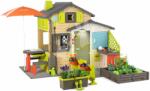 Smoby Căsuța Prietenilor pe pardosea cu echipament complet în culori elegante Friends House Evo Playhouse Smoby extensibilă (SM810228-1O) Casuta pentru copii