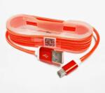  KPO3874D Micro USB kábel, szövet borítással, fém csatlakozóval, narancs 1, 5m (KPO3874D)