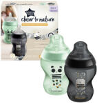 Tommee Tippee Closer to Nature 2x340 ml Ollie bagoly és Pip panda