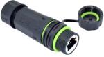 It Fast Oqs Cupla de retea RJ45 Cat. 6 Gigabit, pentru exterior cu capac protectie, waterproof IP68, Negru (ITFAST56)